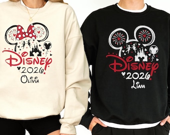 Disney Familien Reise 2026 Sweatshirt, Benutzerdefinierte Disney Familienurlaub, Disney Familie Passende Reise Pullover, Disneyland Reise 2026