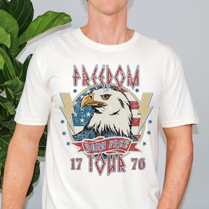 Camiseta Free Bird de Comfort Colors®, camiseta Free Bird, camiseta del Día de la Independencia, camiseta Eagle, camiseta de música retro, camiseta Free Bird America, camiseta vintage de EE. UU.