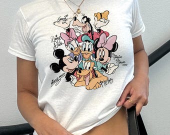 Disneyland babytröja med kort topp, Disneyworld-resa, Musse Pigg och vänner kort topp, WDW Disneyland babytröja, Fantasia babytröja