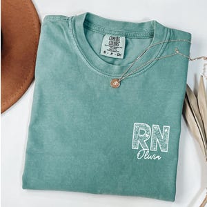 Comfort Colors® Nurse Shirt, RN Long Sleeve, Nursing Student, Nurse Gift, Nursing Long Sleeve,Nurse Graduation Gift, NICU Nurse,Nurse Tshirt