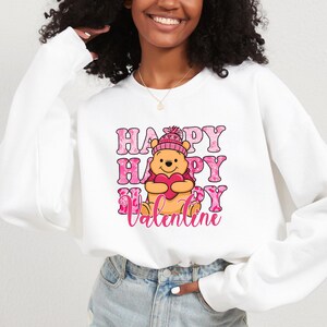 Winnie The Pooh Valentine&#39;s Day Shirt,Pooh Sweatshirt,Pooh Couple Disney Trip,Matching Couple,Pooh Valentine&#39;s Gift,Valentine&#39;s Gift Sweater