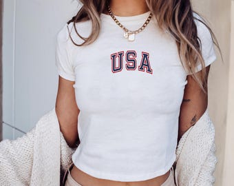 4th Of July Party Baby Tee, America Fourth of July Baby Tee, USA Flag Baby Tee, Memorial Day Baby Tee, USA Women's Baby Tee,America Baby Tee