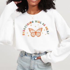 Everything Will Be Okay Shirt, Mentalh Health Matters Shirts, Therapist Shirt,Anxiety Shirt, Motivational Shirt,Butterfly Shirt,Therapy Tees