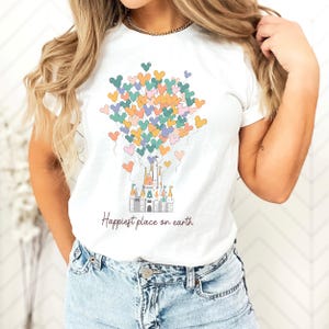 Happiest Place on Earth Shirt, Disney Castle Floral Shirt, Magical World Shirt, Magic Kingdom Shirt, Magical Kingdom, Disney World Shirt