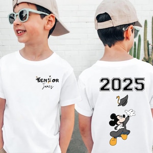 Senior 2025 Mickey Shirt,Mickey Graduation 2025 Shirt,Custom Graduate T-Shirt,Senior Graduate Shirt,Disney Family Grad Tee,Class of 2025 Tee