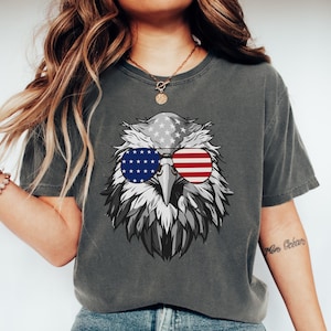 Comfort Colors®Patriotic Eagle Shirt,American Flag Eagle,4th of July Tshirt,Eagle Shirt,American Flag T shirt,Veteran Gift,Conservative Tee