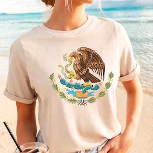 Mexican T-Shirt, Mexico Pride T Shirt, Mexican Coat of arms,Eagle Top, Mexican Seal Emblem,Mexican Seal T Shirt, Mexico National Flag Shirt