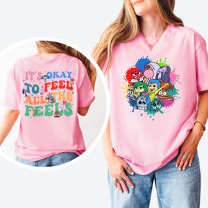 It&#39;s Okay To Feel All The Feels Shirt, Mental Health Tshirt, Inclusion Shirts, Speech Therapy Tee, Disney Inside Out T-Shirt, Disney Gift