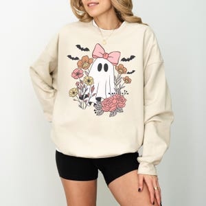 Halloween Ghost Sweatshirt, Cute Ghost Shirt, Womens Halloween Shirt, Cute Fall Shirt, Spooky Season Sweater, Gift For Halloween