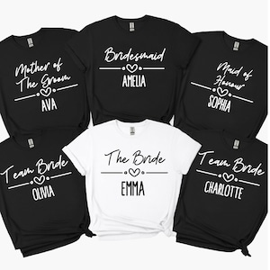 Bachelorette Party Shirts, Bride Gift Team Bride Shirt, Hen Party Wedding Party Tshirt, Personalised Hen Party T Shirts, Bridal Party Shirts