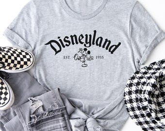 Camiseta vintage de Disneyland (1955), camiseta de viaje a Disney, camisetas familiares de Disneyland, camiseta de Disneyland, camisetas de vacaciones de Disney, camiseta retro de Disney