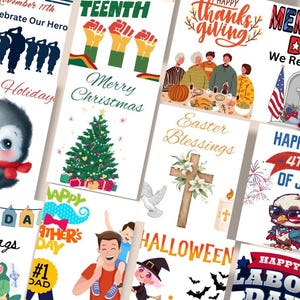 36 Holiday Canva Social Media Templates, Holiday Canva Templates, Holiday Instagram Templates, Canva Templates, Social Media Graphics