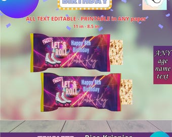 Rolling Birthday - Rice Krispies Treats-sjabloon, zelf bewerken in CANVA