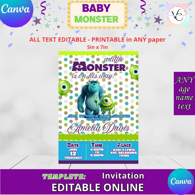 Monster Inc Baby Stickers - Etsy