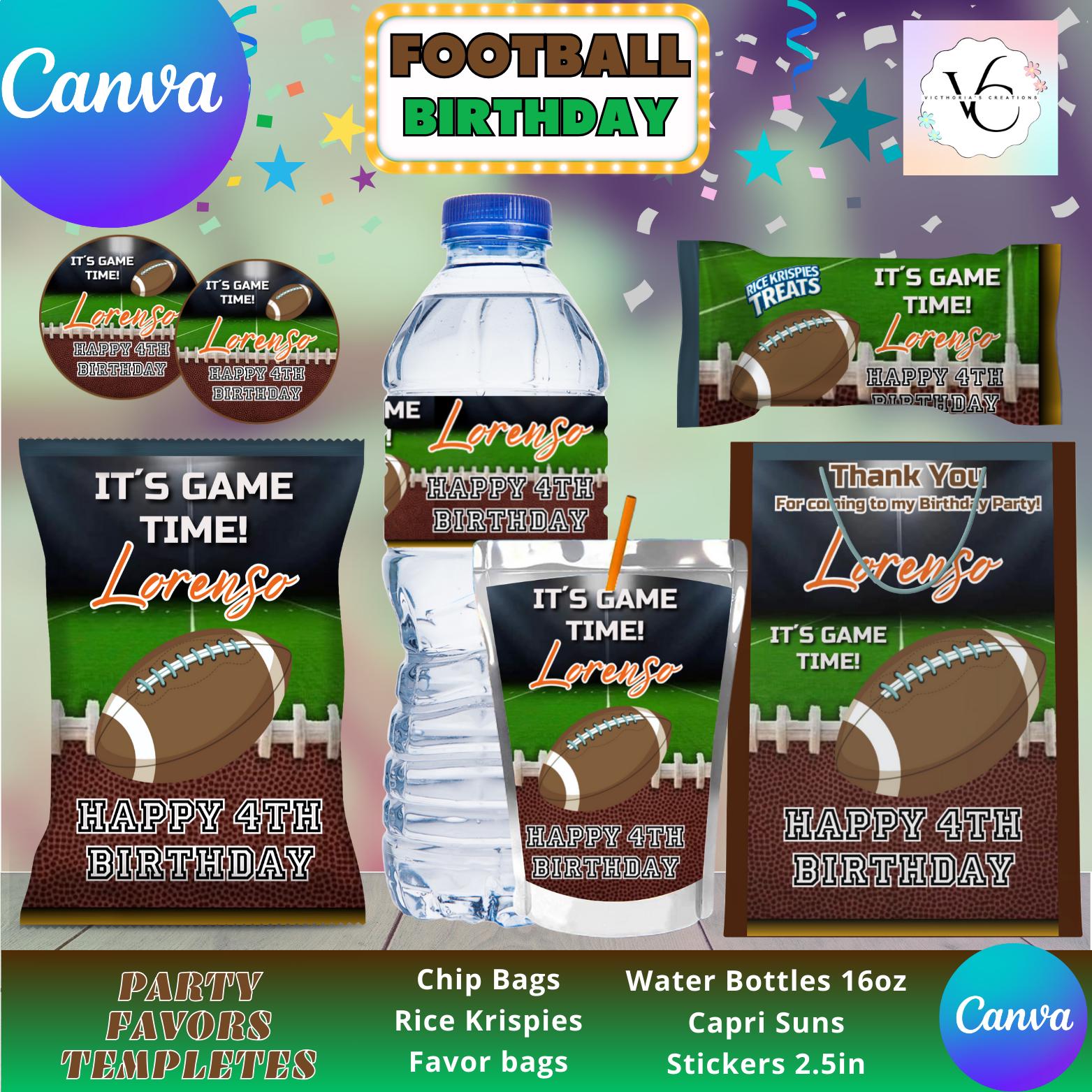 Football Party Birthday Banner & Triangle Flags - Sports Themed Decor For First Birthday Or Game Day - View #4