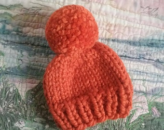 Newborn Beanie/Hand Knit Newborn Beanie/