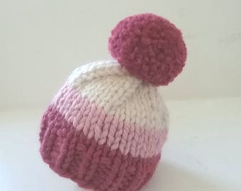 Chunky Knit Newborn Hat/Newborn Beanie/Knitted Newborn Hat/Knit Baby Hat/Baby Shower Gift