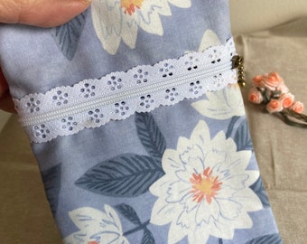 Lacy Cotton Zipper Bag/Versatile Storage Pouch/Gift Bag