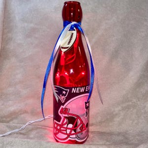 New England Patriots Lighted Wine Bottle