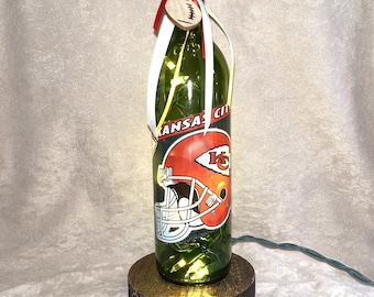 Kansas City Chiefs Lighted Wine Bottle