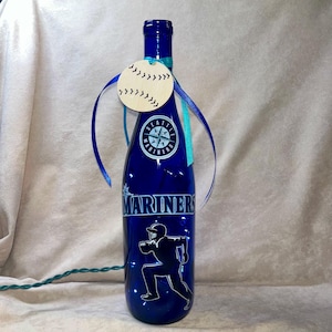 “Seattle Mariners” Beleuchtete Weinflasche