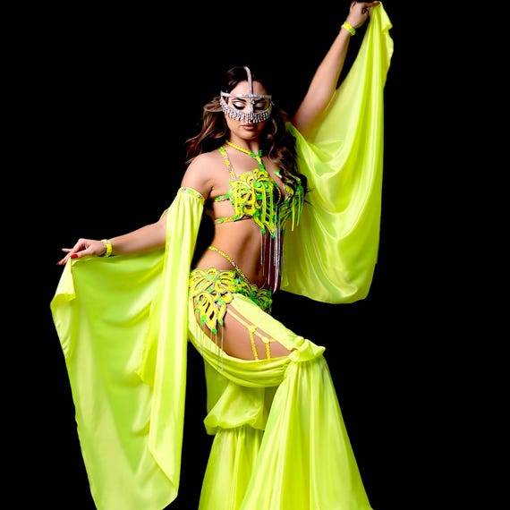 Amazon Disfraz De La Danza Del Vientre Danza Del Vientre Traje De