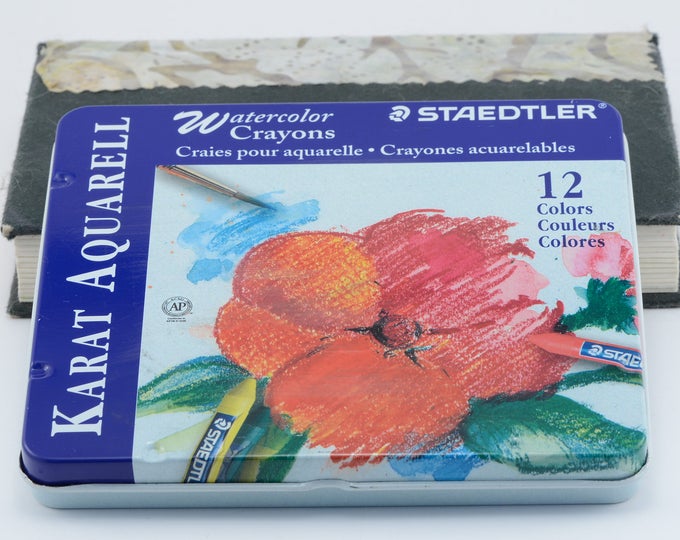 Staedtler Karat Aquarell Watercolor Crayons Hinged Tin Art Etsy