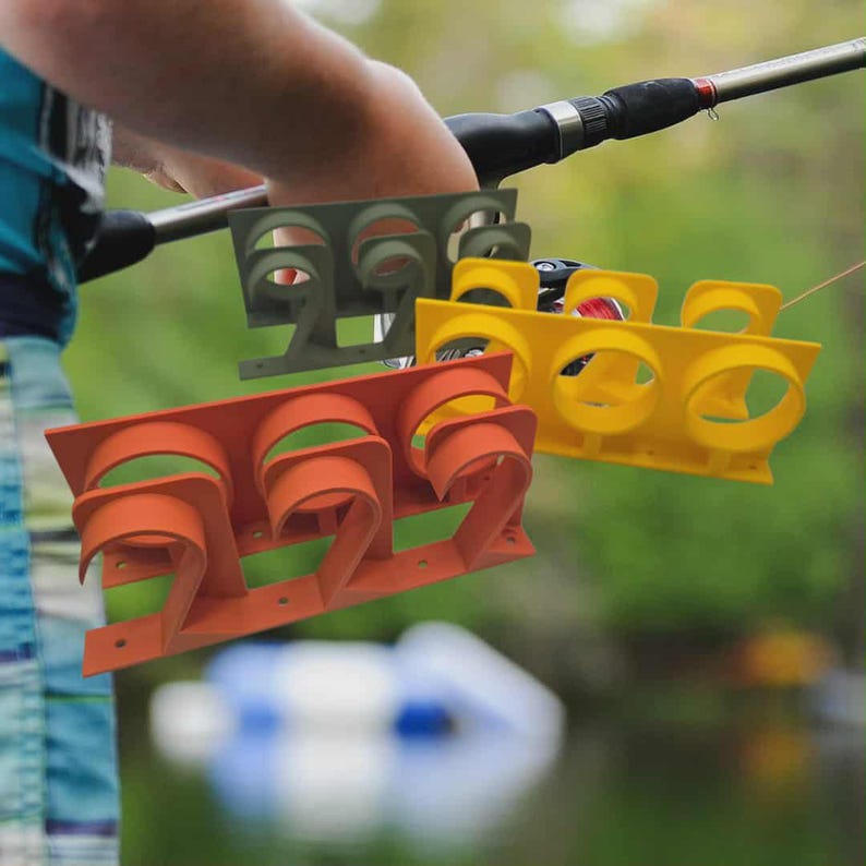Ceiling Mounted Fishing Rod Holder — Holds 3 Rods | Garage, Shed, Basements
