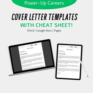 Cover Letter Templates with Cheat Sheet, Professional, Minimalist, and Modern Cover Letter for Google Docs, Microsoft Word, Apple Pages