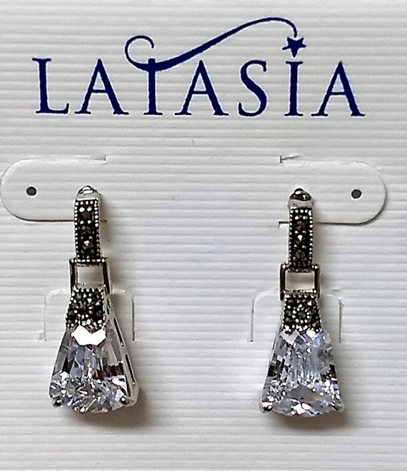 Latasia Jewelry Juliets Tears diamond Look Necklace and Earring