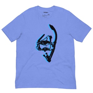 Scuba Diver T-Shirt: Mask & Snorkel Graphic Tee - Ocean Lover Gift