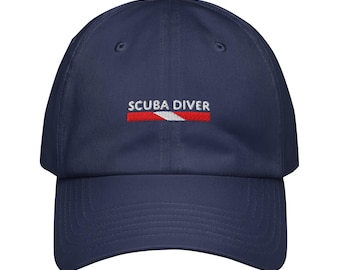 Under Armour Scuba Diver Hat, Ocean Lover, Scuba diver gift for him/her, Original Designs, Scuba Flag, Adventure, Traveler