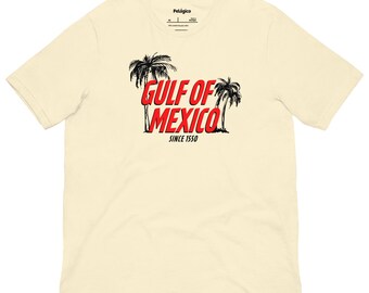 Maglietta da sub del Golfo del Messico, per gli amanti dell'oceano, regalo per subacquei per lui/lei, disegni originali realizzati a mano, avventura, viaggiatore