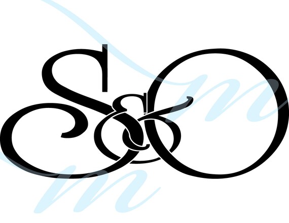 Sale S O Intertwining Ampersand Monogram Instant Download Etsy Ireland