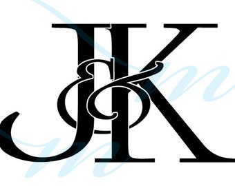 Monogram J K Etsy
