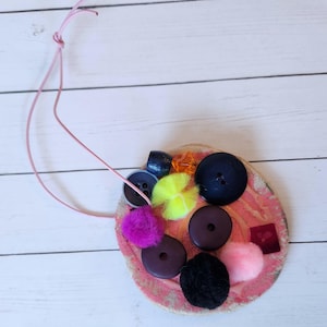 PINK Mixed Media Salt Dough Ornament
