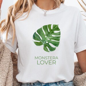 Monstera Lover Shirt, Plant Lover T-Shirt, Urban Jungle Tee, Botanical Minimal Tee, Gift for Plant Lovers & People, Nature Lover Sweatshirt,