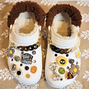 20 Piece Custom Crocs™ Accessory Kit- &quot;BEE Happy&quot; Crocs™ Strap Covers - Crocs™ Chains - Crocs™ Charms - FREE Shipping
