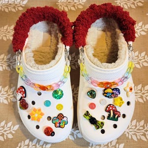 20 Piece Custom Crocs™ Accessory Kit- &quot;Mushroom Magic&quot; Crocs™ Strap Covers - Crocs™ Chains - Crocs™ Charms - FREE Shipping