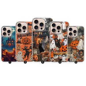 Halloween Phone Case, Spooky Horror Movie Cover for iPhone 16Pro, 15, 14, 13, 12, 11, Samsung S25, S24FE, S23, A16, A56, A15, Pixel 9Pro, 8A