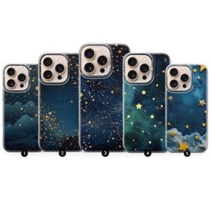 Stars Phone Case Shining Night Sky Cover for Google Pixel 9Pro XL, 8A, 8Pro, 7Pro, 7A, 6A, Samsung S25, S24, A15, iPhone 16Pro, 15, 14 13 12