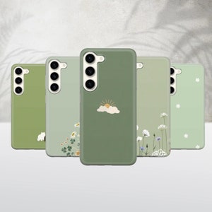 Custodia per telefono minimalista Greenery Simple Cover per Google Pixel 9, 9 Pro, 8A, 7Pro, 6A, Samsung Galaxy S25, S24Fe, A25, A16, A54, iPhone 16, 15