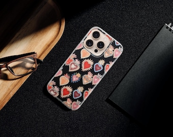 Sacred Heart Phone Case Catholic Cover for iPhone 17Pro, 16, 15, 14, 13,12,Samsung S26, S25, S24FE, S23, A16, A56, A15, Pixel 10, 9Pro, 8, 7