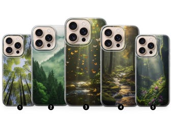 Forest Phone Case Green Trees Nature Lover Cover for iPhone 17Pro, 16, 15, 14, 13,12, Samsung S25, S24FE, S23, A16, A56, A15, Pixel 10, 9Pro