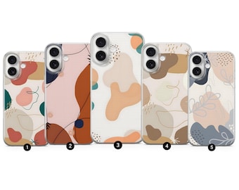 Modern Abstract Phone Case Line Art Cover for iPhone 17Pro, 16, 15, 14, 13, 12, Samsung S26, S25, S24FE, S23, A16, A56, Pixel 10, 9Pro, 8, 7