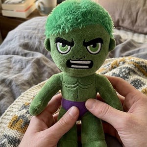 Hulk Plush Toy, Marvel Superhero Plushie, Green Monster Stuffed Animal, Angry Avenger Doll, Comic Book Fan Gift, Kawaii Superhero