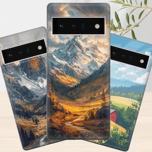 Custodia per telefono Mountain Phone Case Cover minimalista per telefono adatta per Google Pixel 9 Pro XL 8A 8 Pro 7A 7 Pro 7 6 6A 6 Pro 3XL 4A 4XL 5 OnePlus 10