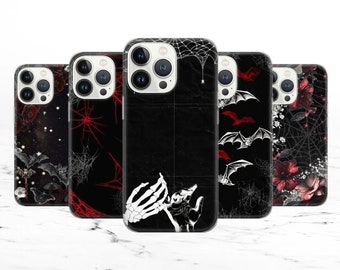 Gothic Phone Case Goth Witchy Dark Cover for iPhone 17Pro, 16, 15, 14, 13, 12, Samsung S26, S25, S24FE, S23, A16, A56, Pixel 10, 9Pro, 8, 7