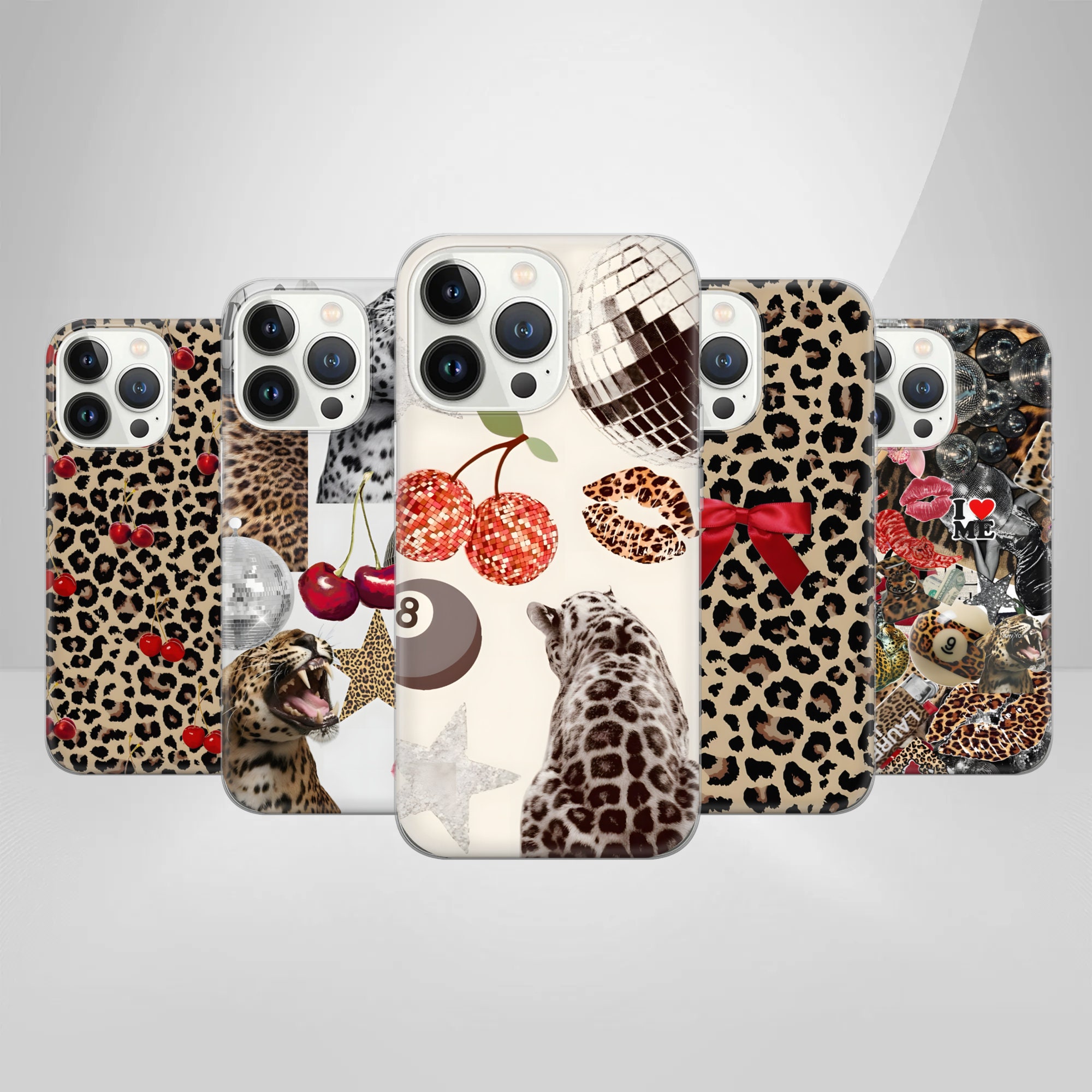 Custodia Portafoglio Stampa Leopardo Per IPhone Google Pixel Galaxy - Keepsake Gifts