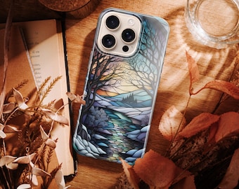 Stained Glass Phone Case Mosaic Window Cover for iPhone 17Pro, 16, 15, 14, 13, 12, Samsung S26, S25, S24FE, S23, A16, A56, Pixel 10, 9Pro, 8